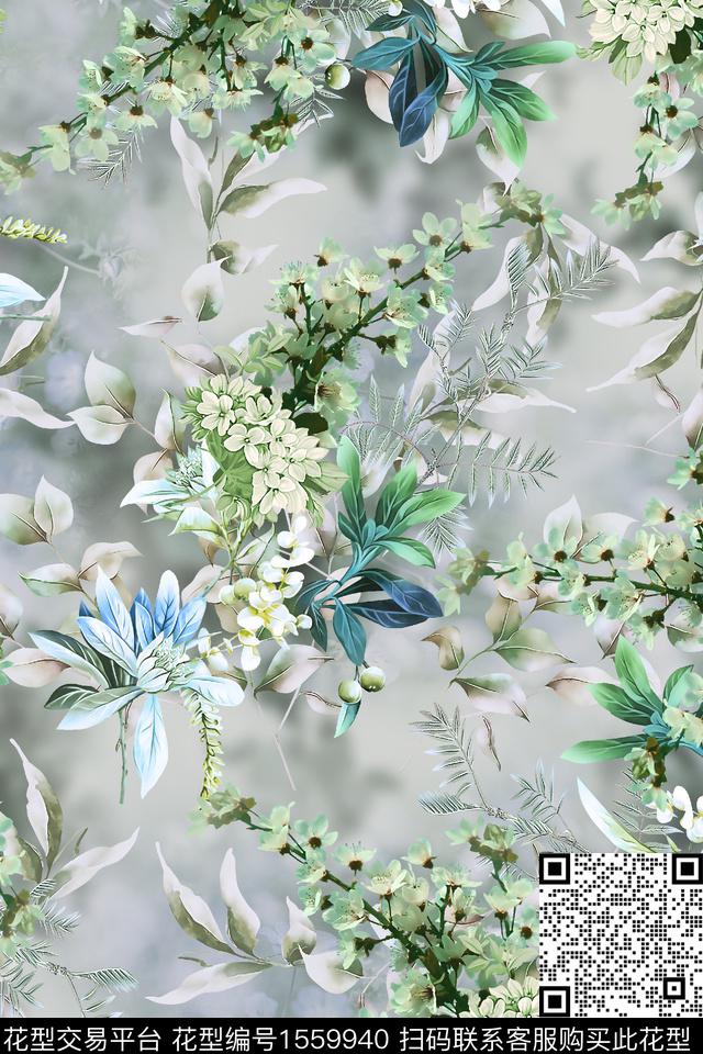 HDY-TOP Design WS_00054.jpg - 1559940 - 底纹 花卉 植物 - 数码印花花型 － 女装花型设计 － 瓦栏