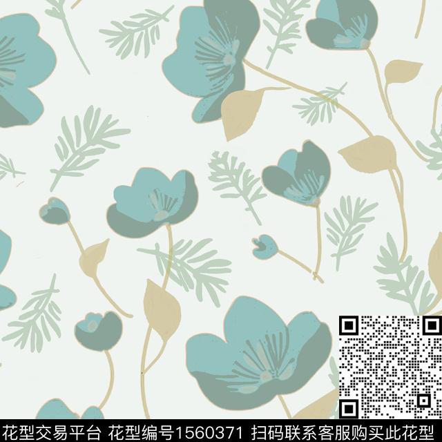 ZZ491 pat pa vv 3.jpg - 1560371 - 花卉 清爽 叶子 - 数码印花花型 － 女装花型设计 － 瓦栏
