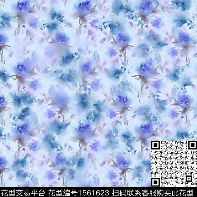 tt25.jpg - 1561623 - 水彩花卉 水彩 花卉 - 数码印花花型 － 女装花型设计 － 瓦栏