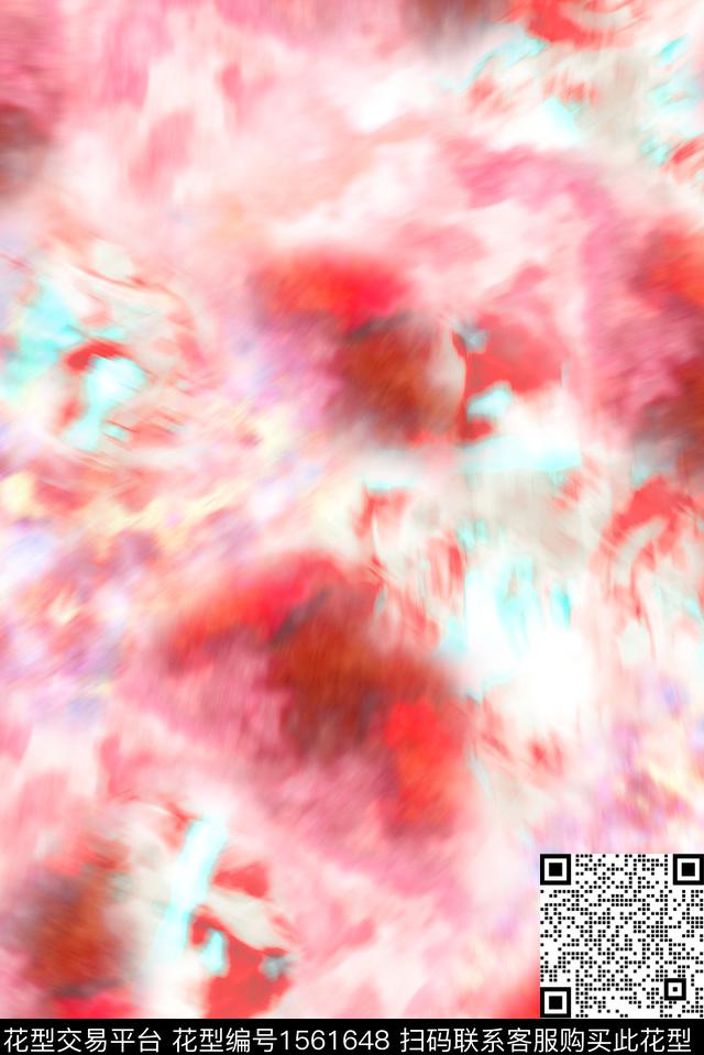 扎染四方连续.jpg - 1561648 - 肌理 扎染花型 抽象 - 数码印花花型 － 女装花型设计 － 瓦栏