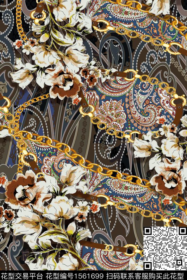 zz2197.jpg - 1561699 - 花卉 链条 中老年 - 数码印花花型 － 女装花型设计 － 瓦栏