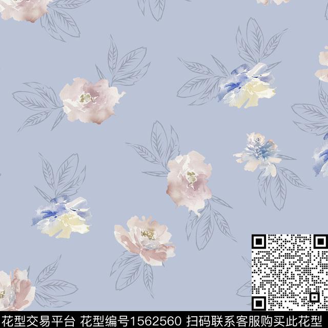 d0728A.jpg - 1562560 - 满版散花 小碎花 花卉 - 数码印花花型 － 女装花型设计 － 瓦栏