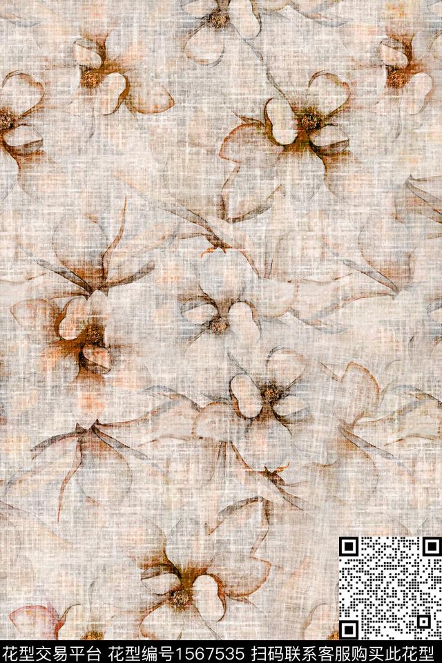 WL-2.jpg - 1567535 - 花卉 棉麻 底纹 - 数码印花花型 － 女装花型设计 － 瓦栏