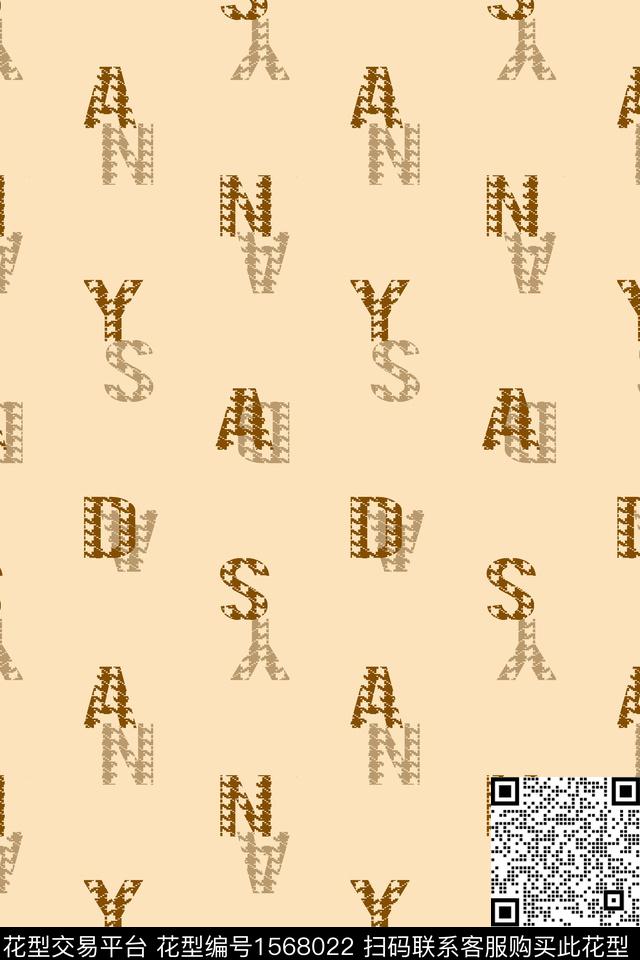 童言无忌.jpg - 1568022 - 格子 字母 文字图像 - 传统印花花型 － 童装花型设计 － 瓦栏