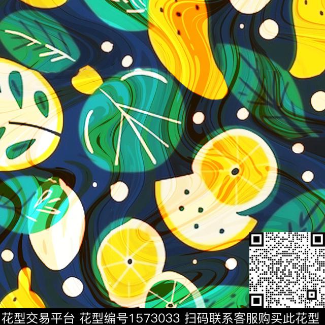 ZZ520 p.jpg - 1573033 - 水果 趣味 热带 - 数码印花花型 － 泳装花型设计 － 瓦栏
