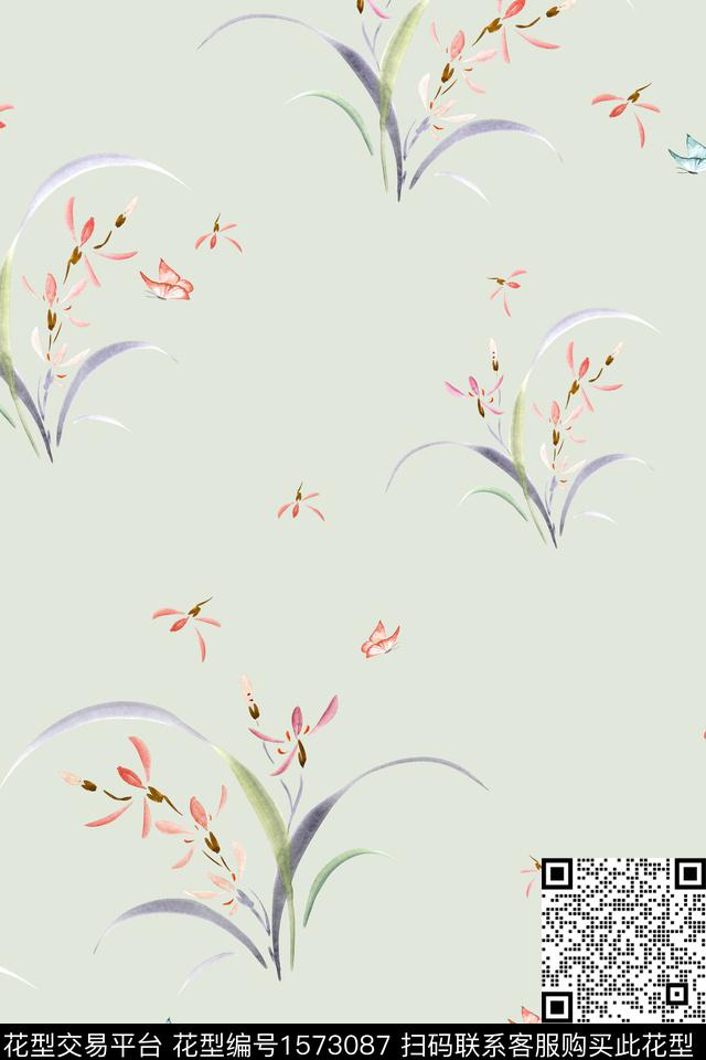 240527001.jpg - 1573087 - 清爽 - 数码印花花型 － 女装花型设计 － 瓦栏