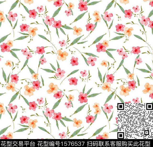 7222420.jpg - 1576537 - 花卉 连衣裙 小碎花 - 数码印花花型 － 女装花型设计 － 瓦栏