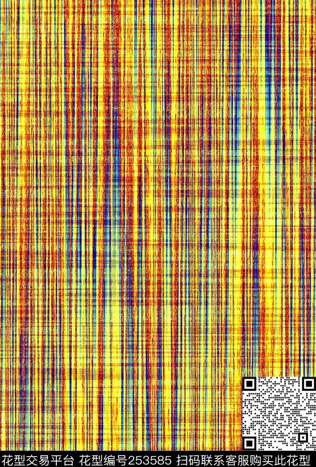 时尚几何 - 253585 - 几何 线条 格子 - 数码印花花型 － 女装花型设计 － 瓦栏