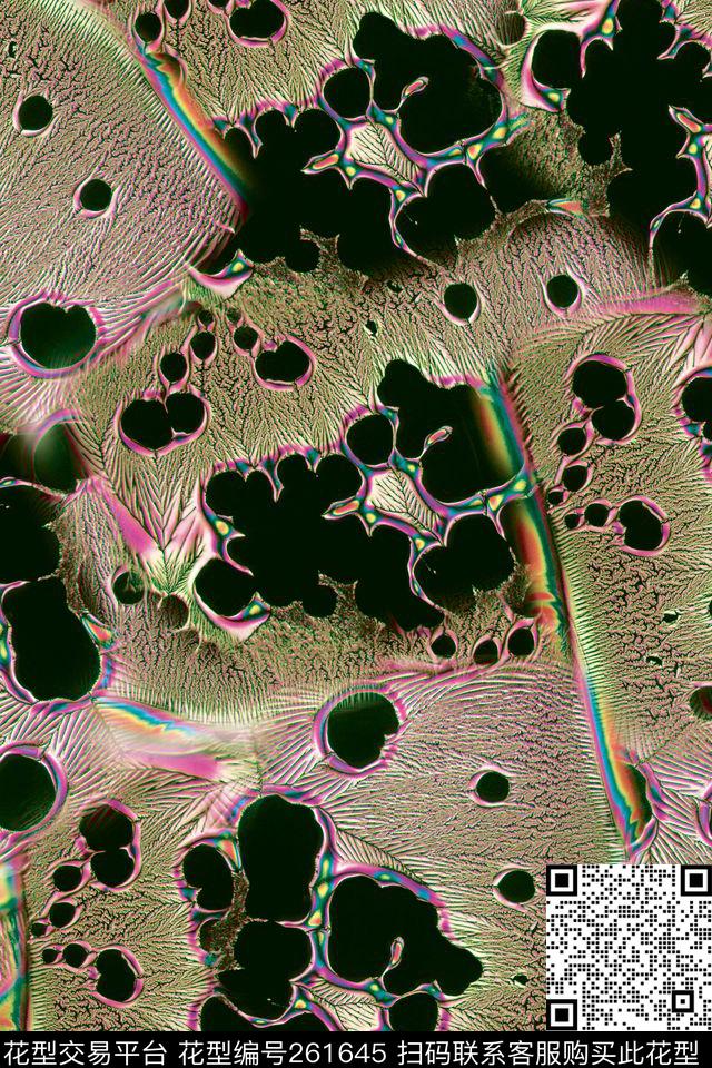 BF0645抽象数码 - 261645 - 抽象 纹理 线条 - 数码印花花型 － 女装花型设计 － 瓦栏