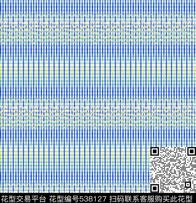 格子 - 538127 - 格子 几何 渐变 - 传统印花花型 － 女装花型设计 － 瓦栏