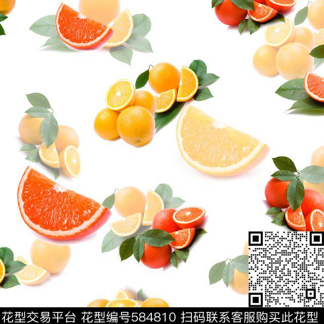 水果 - 584810 - 清新 水果 桌布清凉 - 数码印花花型 － 其他花型设计 － 瓦栏