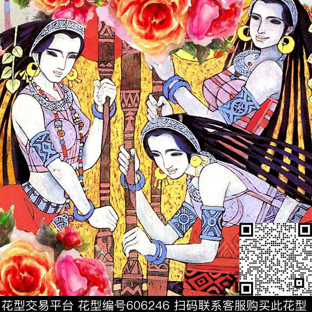 3.jpg - 606246 - 高清 民族风 中国风 - 数码印花花型 － 其他花型设计 － 瓦栏