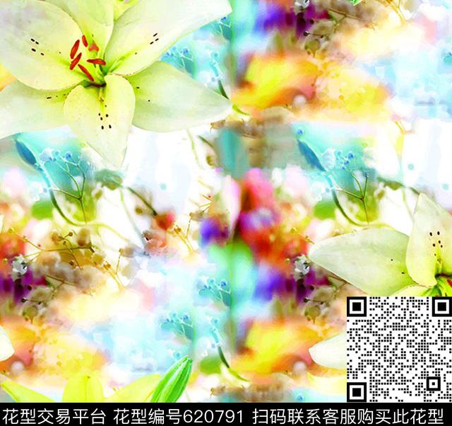 walan00990-1.tif - 620791 - 乱花 内衣 花卉 - 数码印花花型 － 泳装花型设计 － 瓦栏