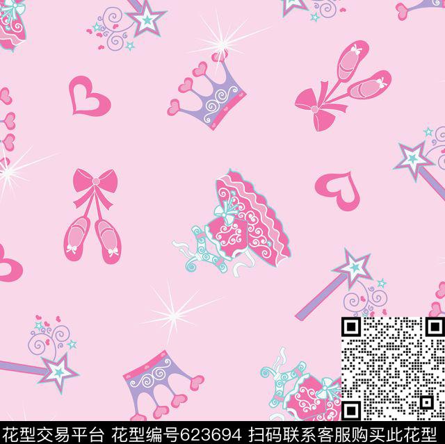 0526-011.jpg - 623694 - 蝴蝶 星星 钻石 - 传统印花花型 － 童装花型设计 － 瓦栏