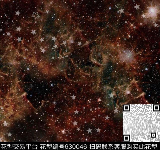 JY-150076.tif - 630046 - 星空 宇宙 迷幻 - 数码印花花型 － 女装花型设计 － 瓦栏