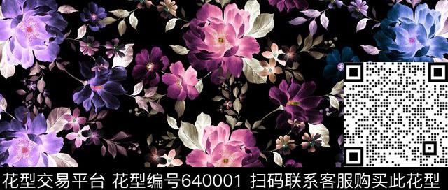 05271.jpg - 640001 - 大花 清爽 围巾 - 数码印花花型 － 长巾花型设计 － 瓦栏