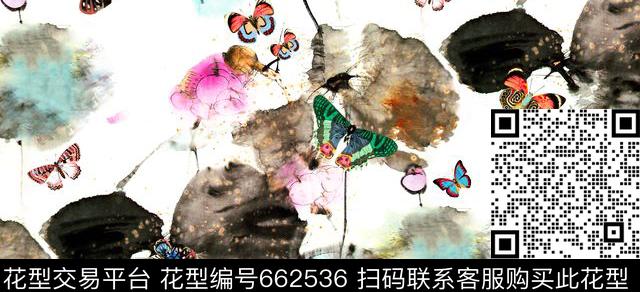 DG160604.JPG - 662536 - 国画 荷花 中国风 - 数码印花花型 － 女装花型设计 － 瓦栏