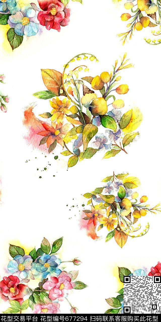 1626.jpg - 677294 - 清新 时尚 花卉 - 数码印花花型 － 女装花型设计 － 瓦栏