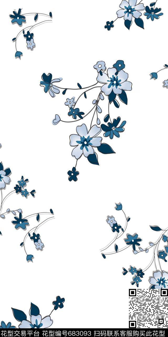1630.jpg - 683093 - 花卉 大气 清新 - 数码印花花型 － 女装花型设计 － 瓦栏