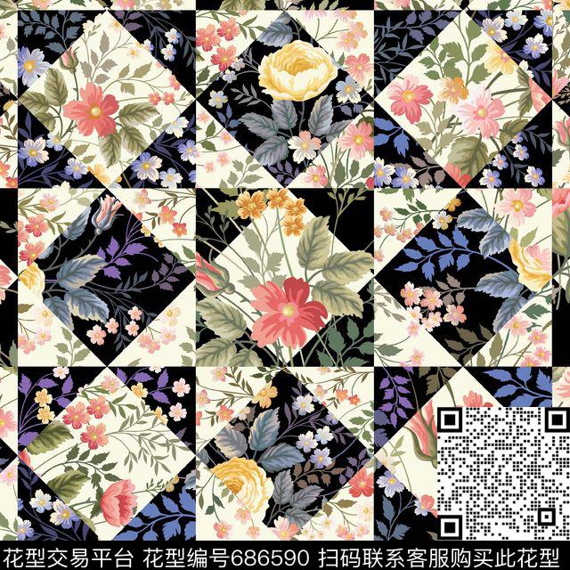 1631.jpg - 686590 - 时尚 花朵 花卉 - 传统印花花型 － 女装花型设计 － 瓦栏