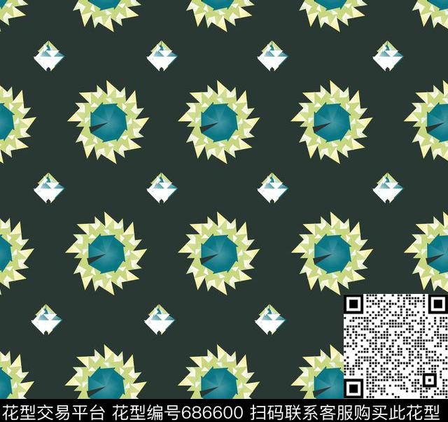 3.jpg - 686600 - 四方连续图案设计 - 传统印花花型 － 其他花型设计 － 瓦栏