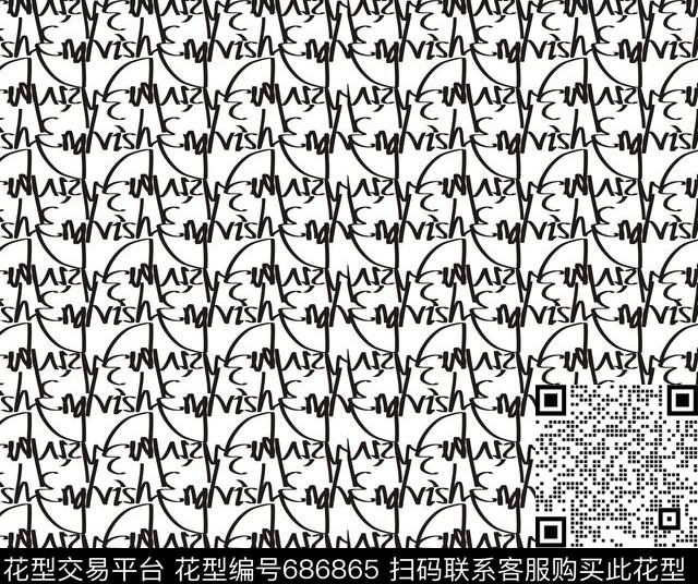 4.jpg - 686865 - 黑白四方连续图案 - 传统印花花型 － 其他花型设计 － 瓦栏