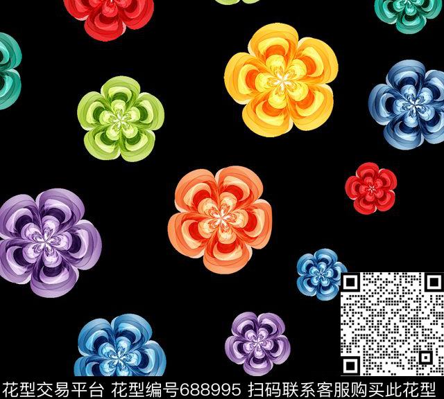 1637.jpg - 688995 - 时尚 花朵 花卉 - 数码印花花型 － 女装花型设计 － 瓦栏