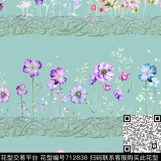 shafa .jpg - 712838 - 美式配色 花卉 抱枕 - 数码印花花型 － 沙发布花型设计 － 瓦栏