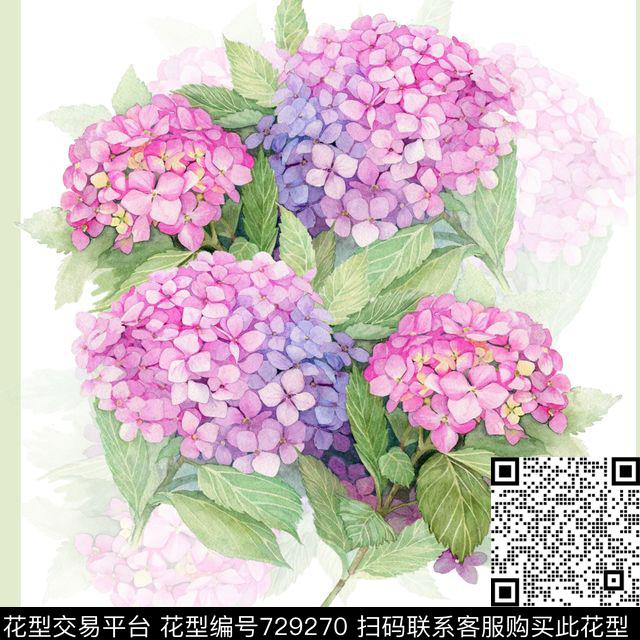 2016102603.jpg - 729270 - 丝巾 花朵 花卉 - 数码印花花型 － 方巾花型设计 － 瓦栏