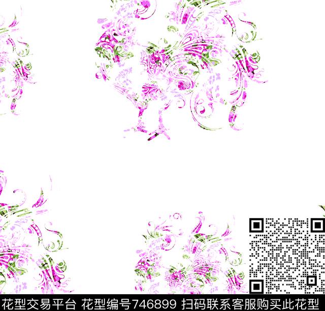 YC-J-2012-1.tif - 746899 - 印花 大花 花朵 - 数码印花花型 － 女装花型设计 － 瓦栏