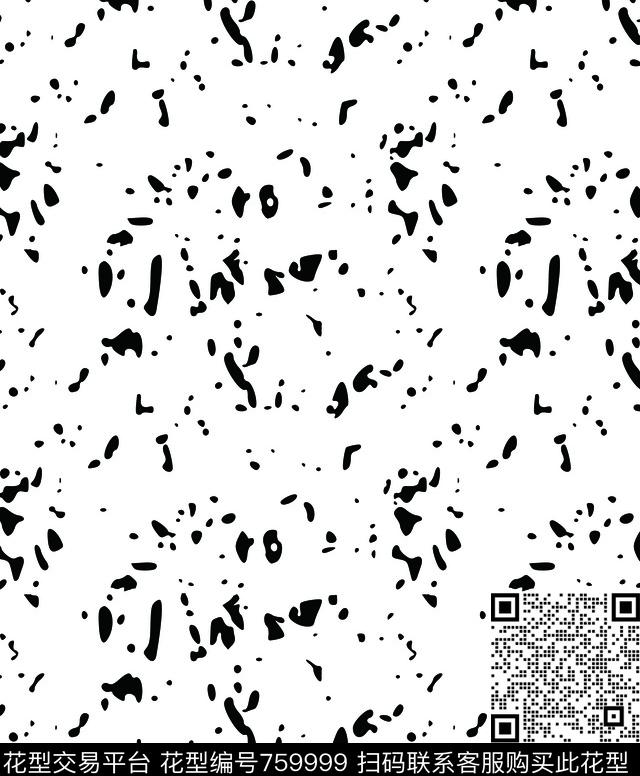 MW0217.tif - 759999 - 几何 波点 不规则 - 传统印花花型 － 男装花型设计 － 瓦栏