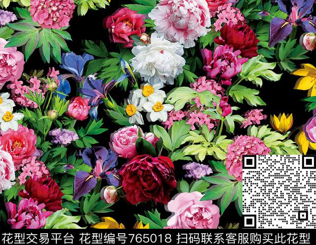 9.jpg - 765018 - 小碎花 乱花 大花 - 数码印花花型 － 女装花型设计 － 瓦栏