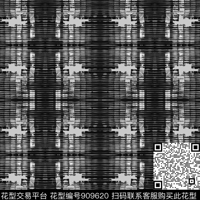 170808 11455 方巾-5-2.jpg - 909620 - 肌理 笔触 条纹 - 传统印花花型 － 方巾花型设计 － 瓦栏