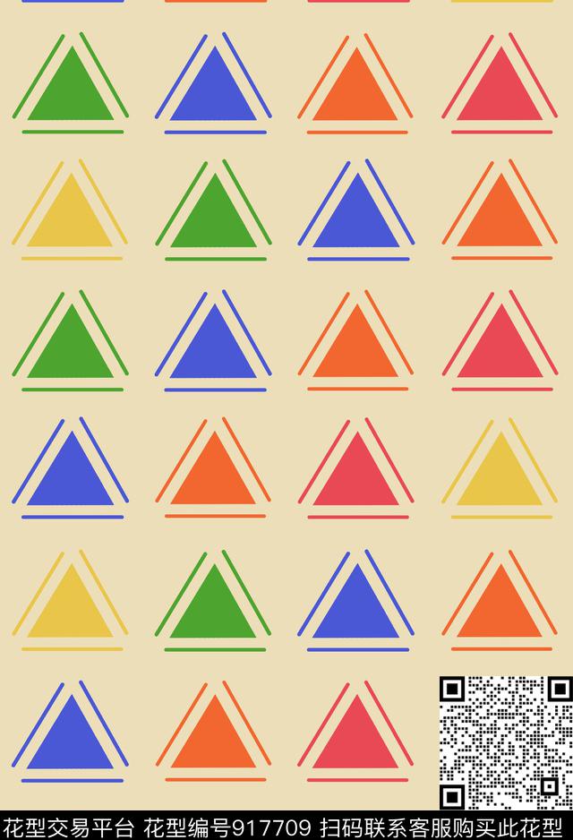 几何三角1.jpg - 917709 - 几何 几何男装 三角形 - 传统印花花型 － 其他花型设计 － 瓦栏