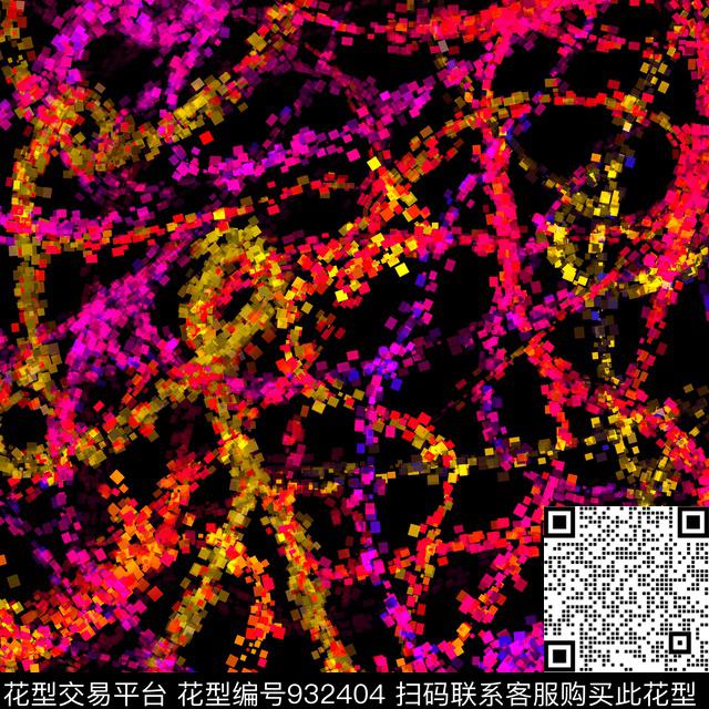 10390011-15.jpg - 932404 - 数码花型 几何 方巾 - 数码印花花型 － 方巾花型设计 － 瓦栏