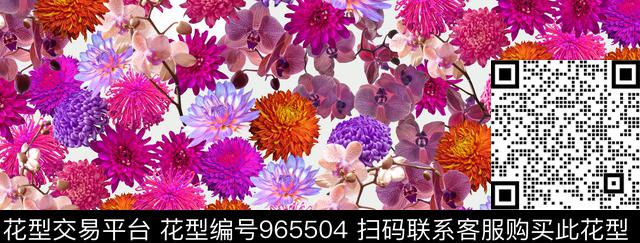 pag_50_51_vivacious_02.jpg - 965504 - 清爽底花卉 油画花型 双边定位花 - 数码印花花型 － 女装花型设计 － 瓦栏